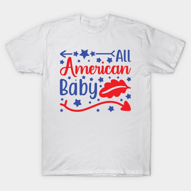 All American Baby T-Shirt by hallyupunch